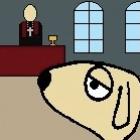 Por que o cachorro entrou na igreja?
