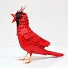 Impressionantes esculturas de pássaros de papel
