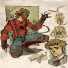 Homem aranha e seus inimigos no estilo Steampunk