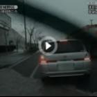 Tsunami do Japão visto de dentro do carro