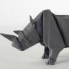 Já viu um rinoceronte de origami ?