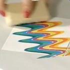 Arte com a esponja arco-íris