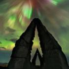 Estonteante aurora sobre o Artic Henge em Raufarhöfn!