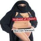 Modelo com véu islâmico e biquíni causa polêmica na Bélgica