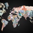 Montagem de mapa do mundo com cédulas de dinheiro vira hit na web