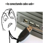 Conectando o cabo USB de primeira 