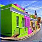 Lindas cores, Bo-Kaap que fica na Cidade do Cabo na África do Sul