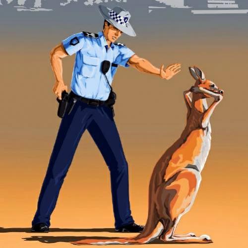 Ilustrações satíricas das polícias pelo mundo