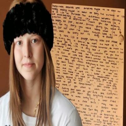 Garota escreve carta para os pais antes de morrer