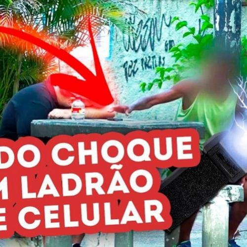 Pegadinha - Dando choque em ladrão de celular