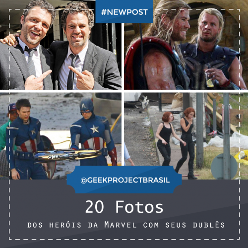 20 Fotos dos heróis da Marvel com seus dublês