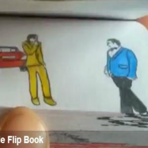 Videoclipe Gangnam Style em blocos de papel (desenho – flipbook)