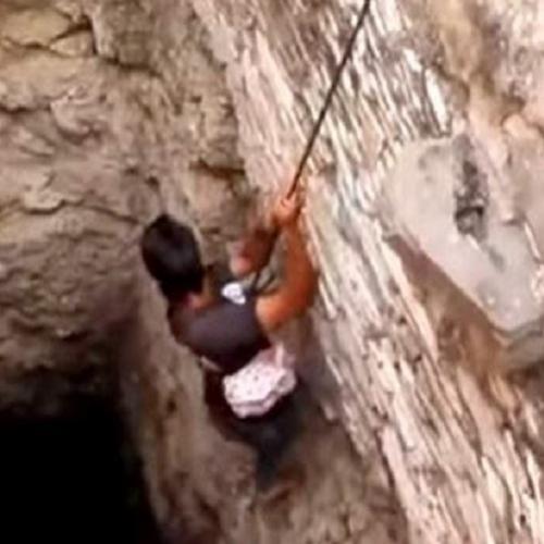 Este jovem ouviu um barulho estranho vindo de um poço e fez de tudo pr