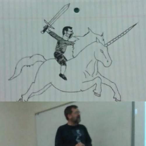 Estudante entediado cria desenhos do seu professor chato