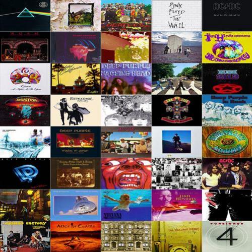 O maior sucesso de 20 álbuns clássicos do rock