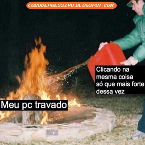 Vários clicks quando o computador travar