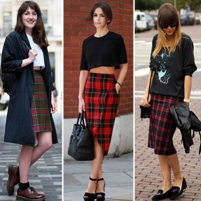 Estampa tartan tendência outono inverno 2014