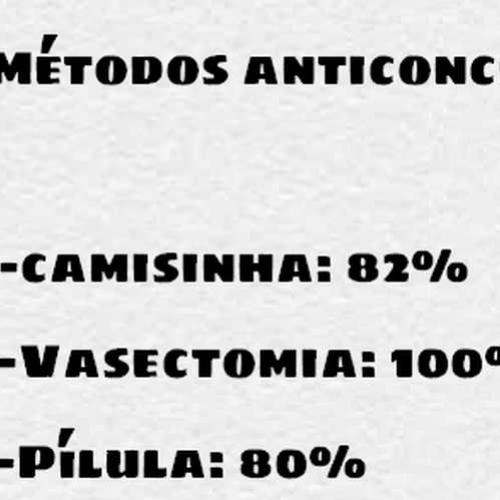 Métodos contraceptivos eficazes