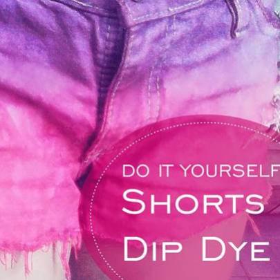 Faça você mesmo : Shorts dip dye