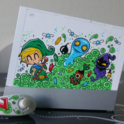 Quem ai ta afim de jogar? Console Wii customizado: The Legend of Zelda