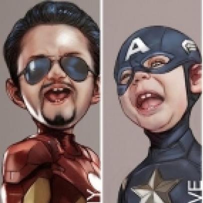 Criatividade na versão infantil dos Vingadores