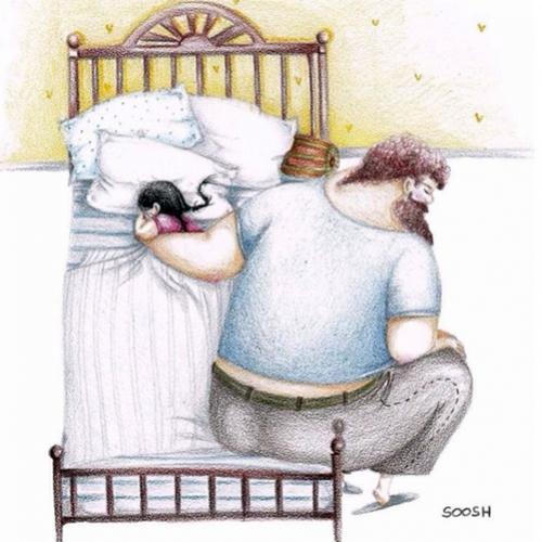 Ilustração mostrando o grande amor de um pai