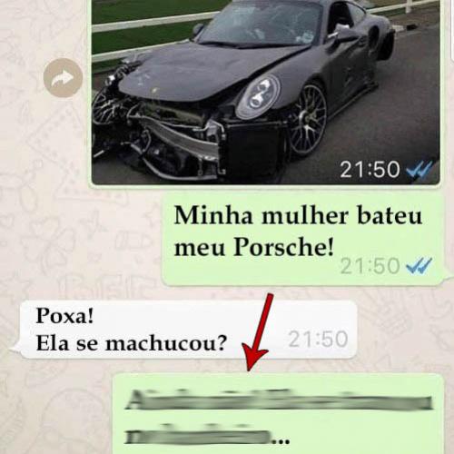 Minha mulher bateu meu Porsche!