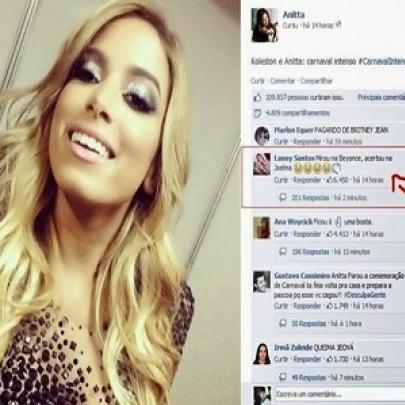 Anitta posta foto no facebook com novo visual e humilhada pelos fãns