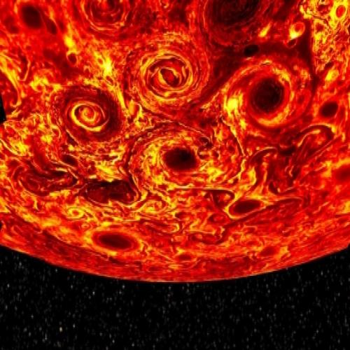 A sonda espacial Juno revelou enormes ciclones em Júpiter