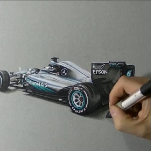 F1: Desenho mostra carro 2016 da Mercedes
