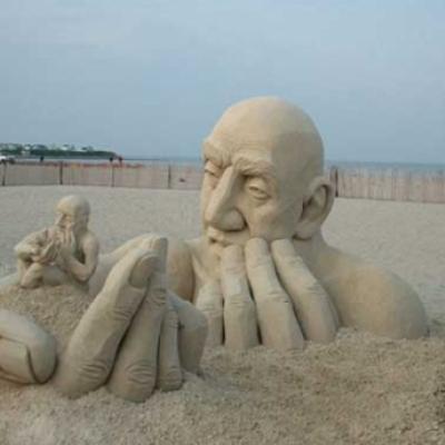 Escultura de areia gigante