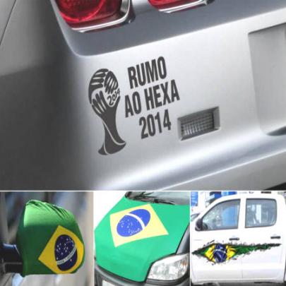 Acessórios da Copa para carros que estão fazendo sucesso nas ruas