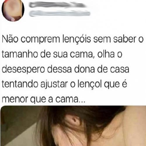 Não compre lençóis sem saber o tamanho de sua cama, olha o desespero..