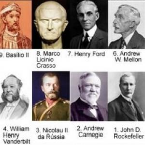 Os 10 homens mais ricos de todos os tempos