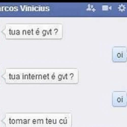 Qual é a sua internet?