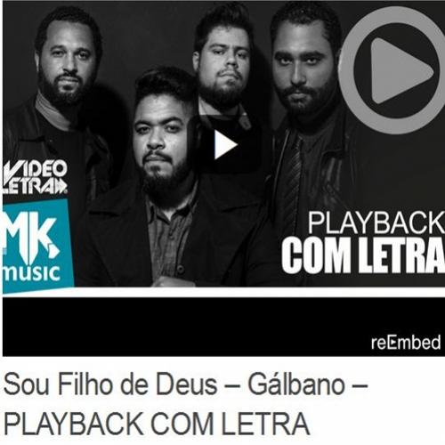 Sou Filho de Deus – Gálbano – PLAYBACK COM LETRA