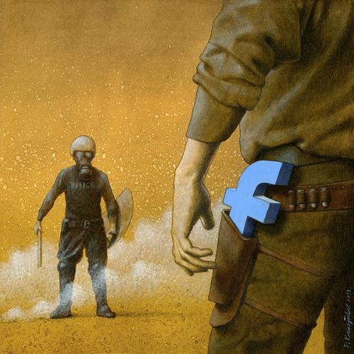 As incríveis ilustrações do Facebook de Pawel Kuczynski