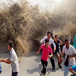 Confira fotos do Tufão Trami que ocorreu na China