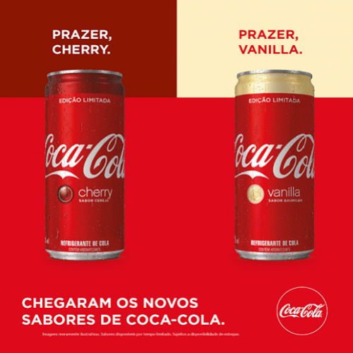 Coca-Cola lança no Brasil novos sabores Baunilha e Cereja