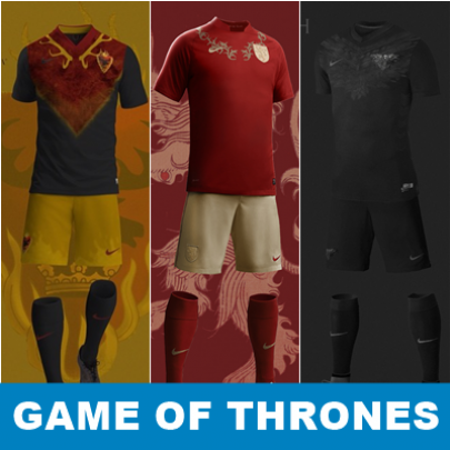 Uniformes de Game Of Thrones. Veja as seleções das casas da série