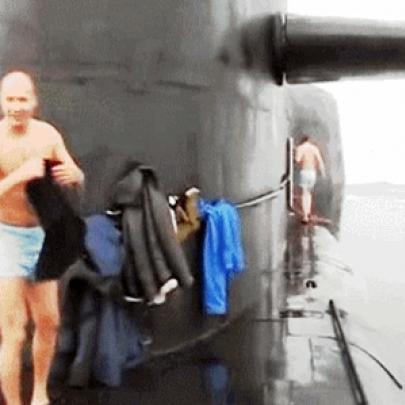Como marinheiros russos tomam banho