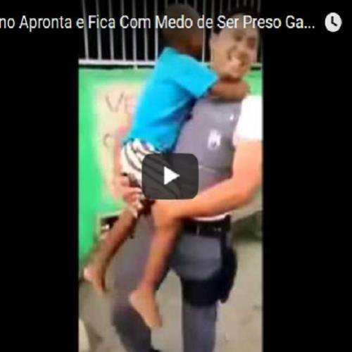 Menino apronta e fica com medo de ser preso