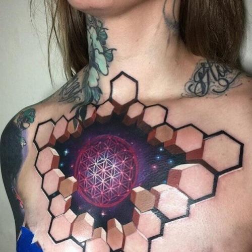 As inacreditáveis tatuagens tridimensionais do artista Jesse Rix