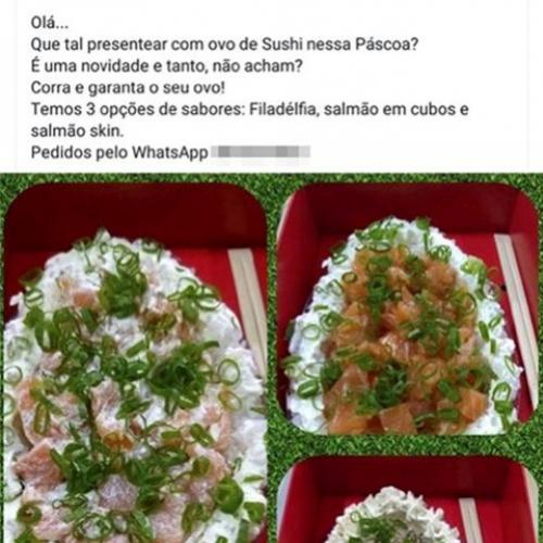 Que tal um ovo de sushi para a Páscoa deste ano? 