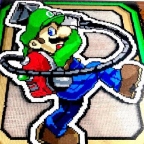 Usando 50,266 dominós para fazer um Luigi