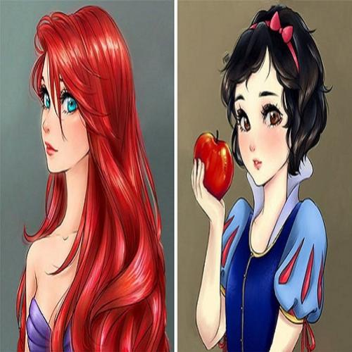 Artista transforma princesas da Disney em animes