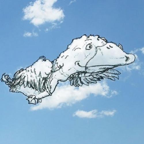 Artista cria desenhos a partir de nuvens