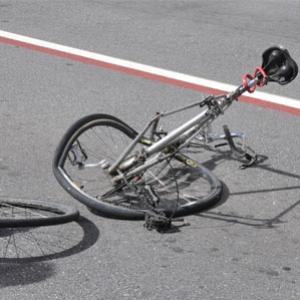 Curva maldita na corrida de bicicleta
