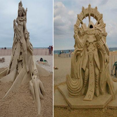 Veja as incríveis esculturas de areia de Guy-oliver Deveau