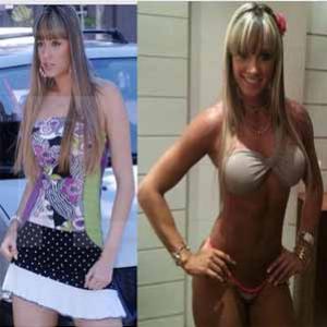 Famosos antes e depois da academia